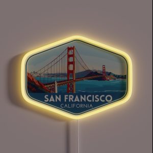 San Francisco California Travel Art RGB Neon Sign San Francisco California Travel Art RGB Neon Sign