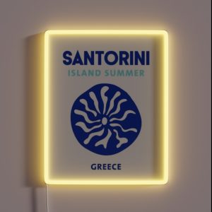 Santorini Greece RGB Neon Sign