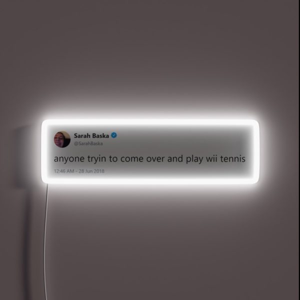 Sarah Baska Tweet RGB Neon Sign