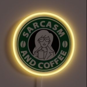Sarcasm And Coffee RGB Neon Sign