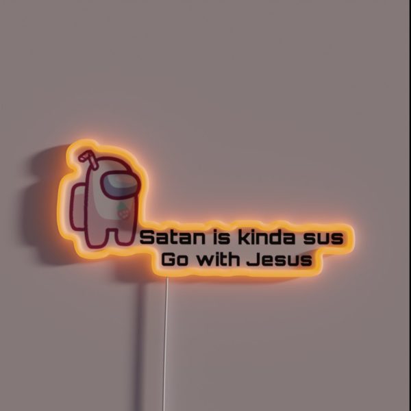 Satan Is Sus RGB Neon Sign