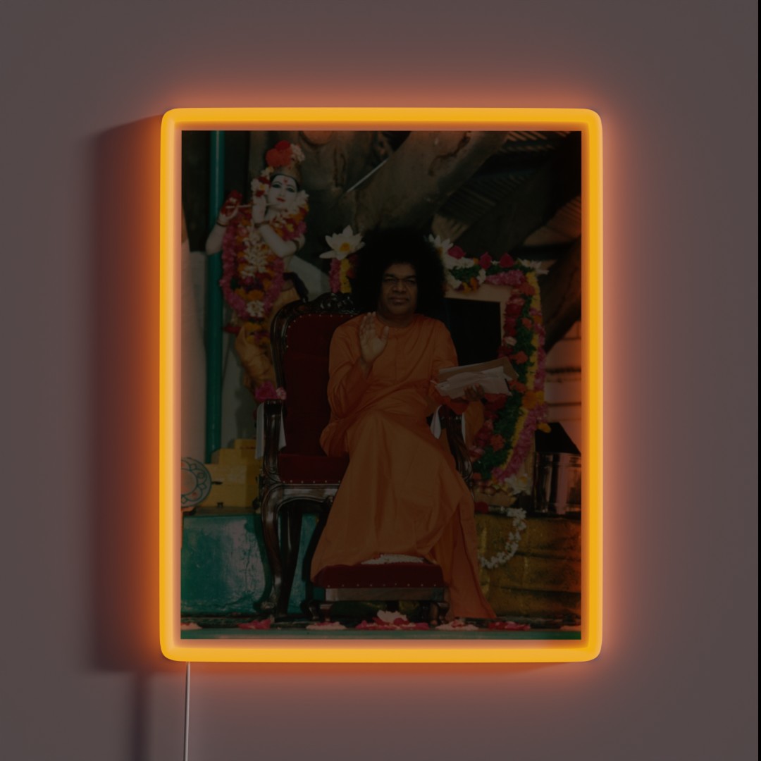 Sathya Sai Baba Blessings High Quality RGB Neon Sign Sathya Sai Baba Blessings High Quality RGB Neon Sign