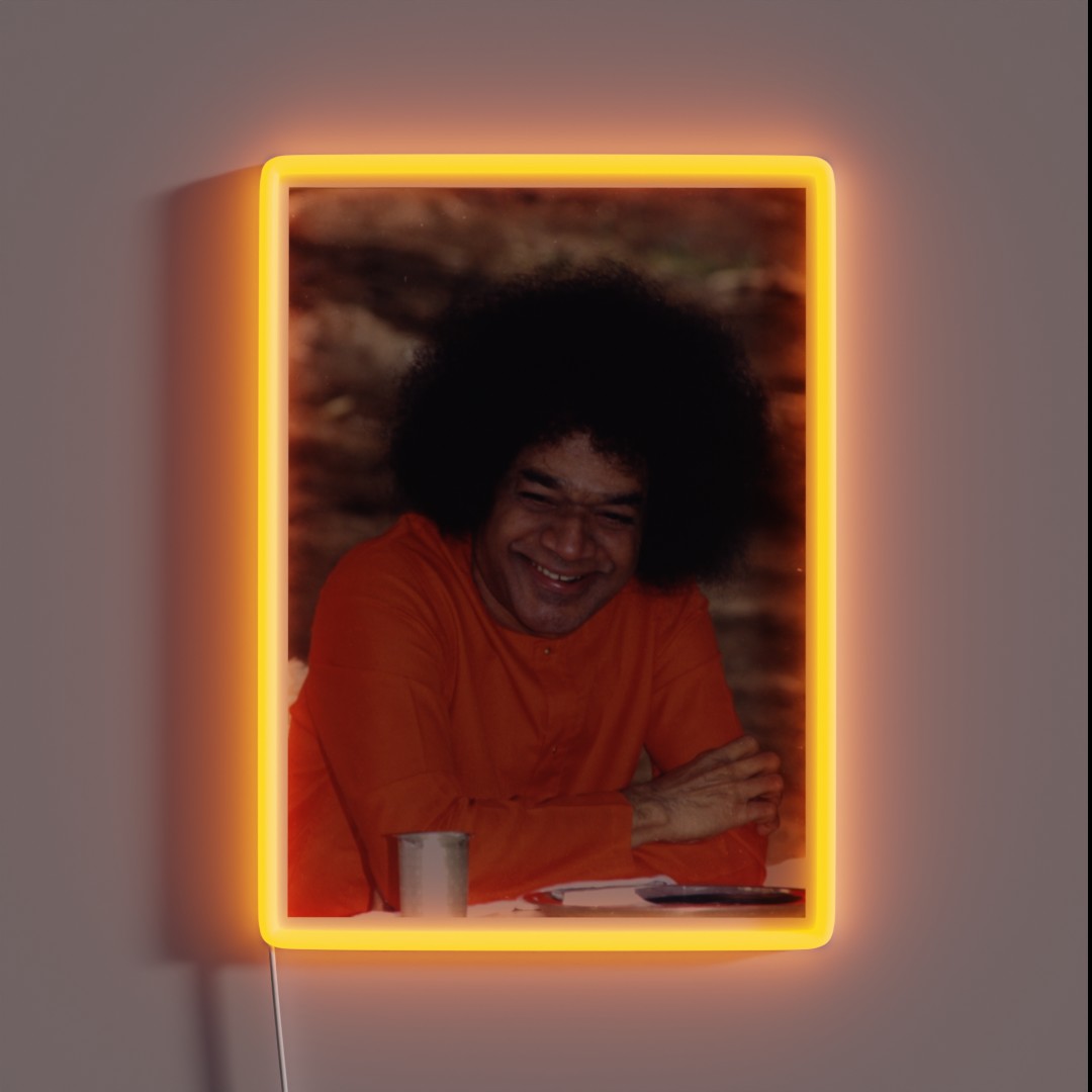 Sathya Sai Baba Smiling RGB Neon Sign Sathya Sai Baba Smiling RGB Neon Sign