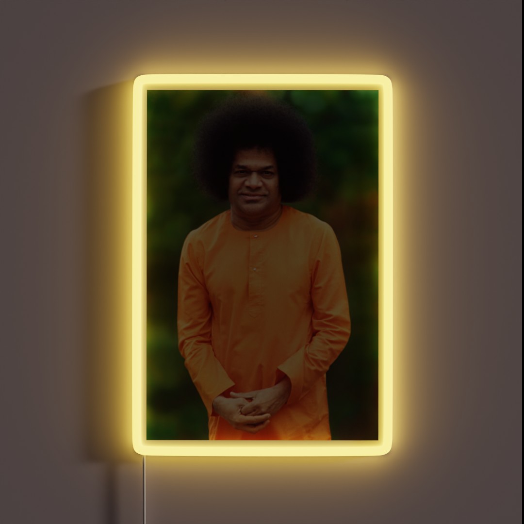 Sathya Sai Baba Standing Sai Baba RGB Neon Sign Sathya Sai Baba Standing Sai Baba RGB Neon Sign