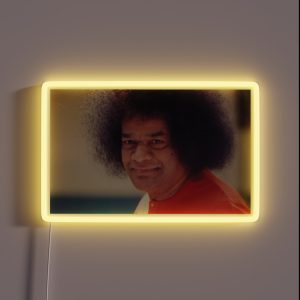Sathya Sai Baba Straight Looking RGB Neon Sign