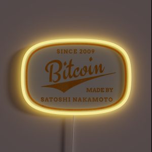 Satoshi Nakamoto Bitcoin Cryptocurrency Bitcoin BTC RGB Neon Sign Satoshi Nakamoto Bitcoin Cryptocurrency Bitcoin BTC RGB Neon Sign