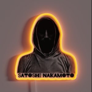 Satoshi Nakamoto Bitcoin RGB Neon Sign Satoshi Nakamoto Bitcoin RGB Neon Sign