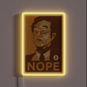 SATOSHI NAKAMOTO BTC RGB Neon Sign SATOSHI NAKAMOTO BTC RGB Neon Sign