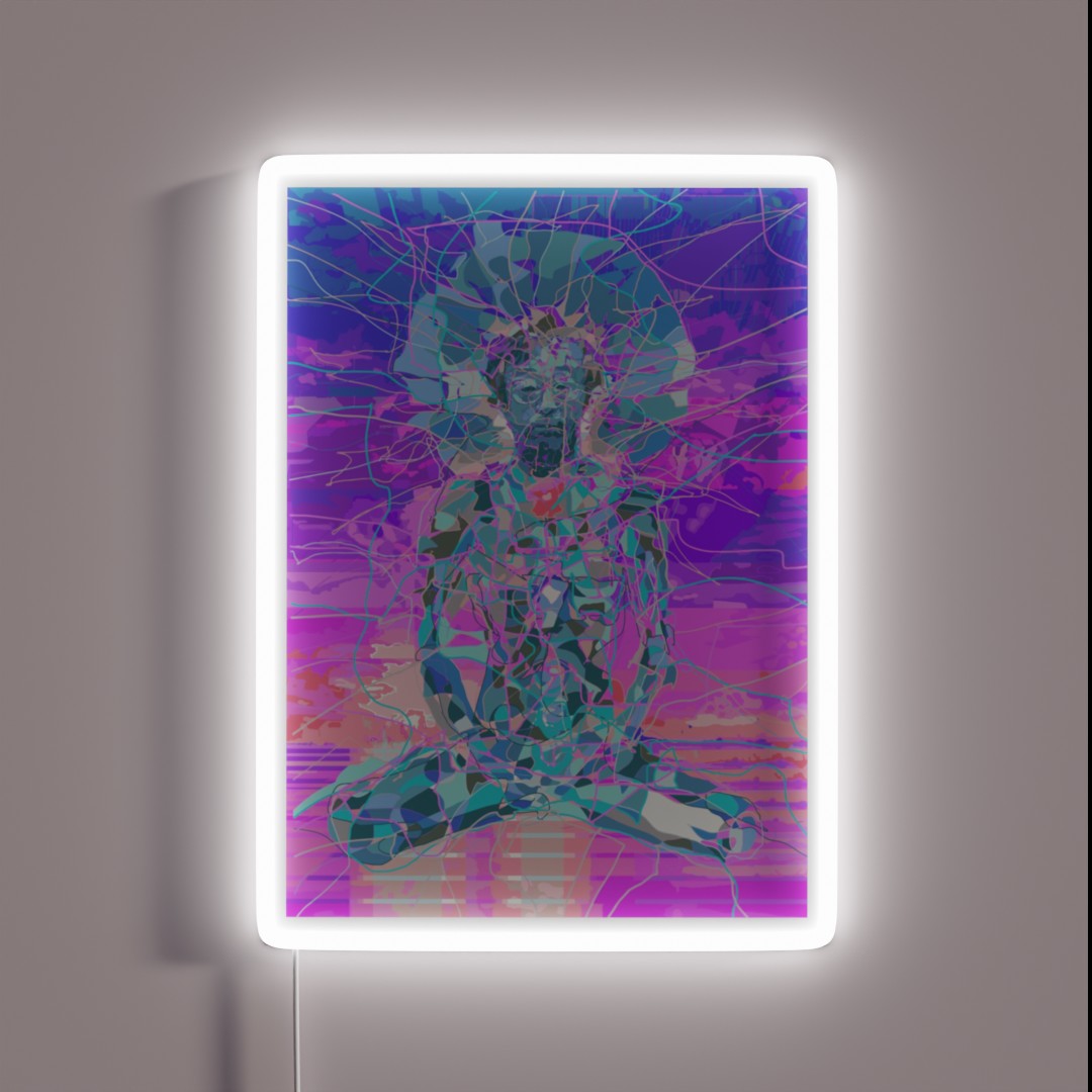 Satoshi Nakamoto Crypto Deity RGB Neon Sign Satoshi Nakamoto Crypto Deity RGB Neon Sign