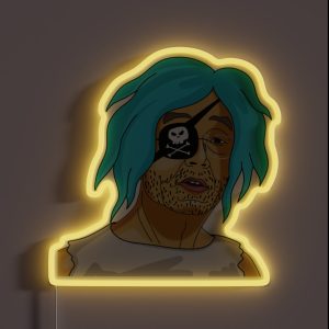 Satoshi Nakamoto Cyber Pirate RGB Neon Sign Satoshi Nakamoto Cyber Pirate RGB Neon Sign