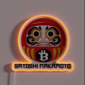 Satoshi Nakamoto Daruma RGB Neon Sign Satoshi Nakamoto Daruma RGB Neon Sign