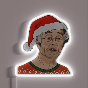 Satoshi Nakamoto Meets Christmas RGB Neon Sign Satoshi Nakamoto Meets Christmas RGB Neon Sign