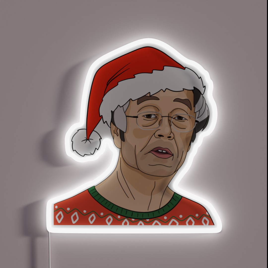 Satoshi Nakamoto Meets Christmas RGB Neon Sign Satoshi Nakamoto Meets Christmas RGB Neon Sign