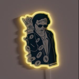 Satoshi Nakamoto RGB Neon Sign Satoshi Nakamoto RGB Neon Sign