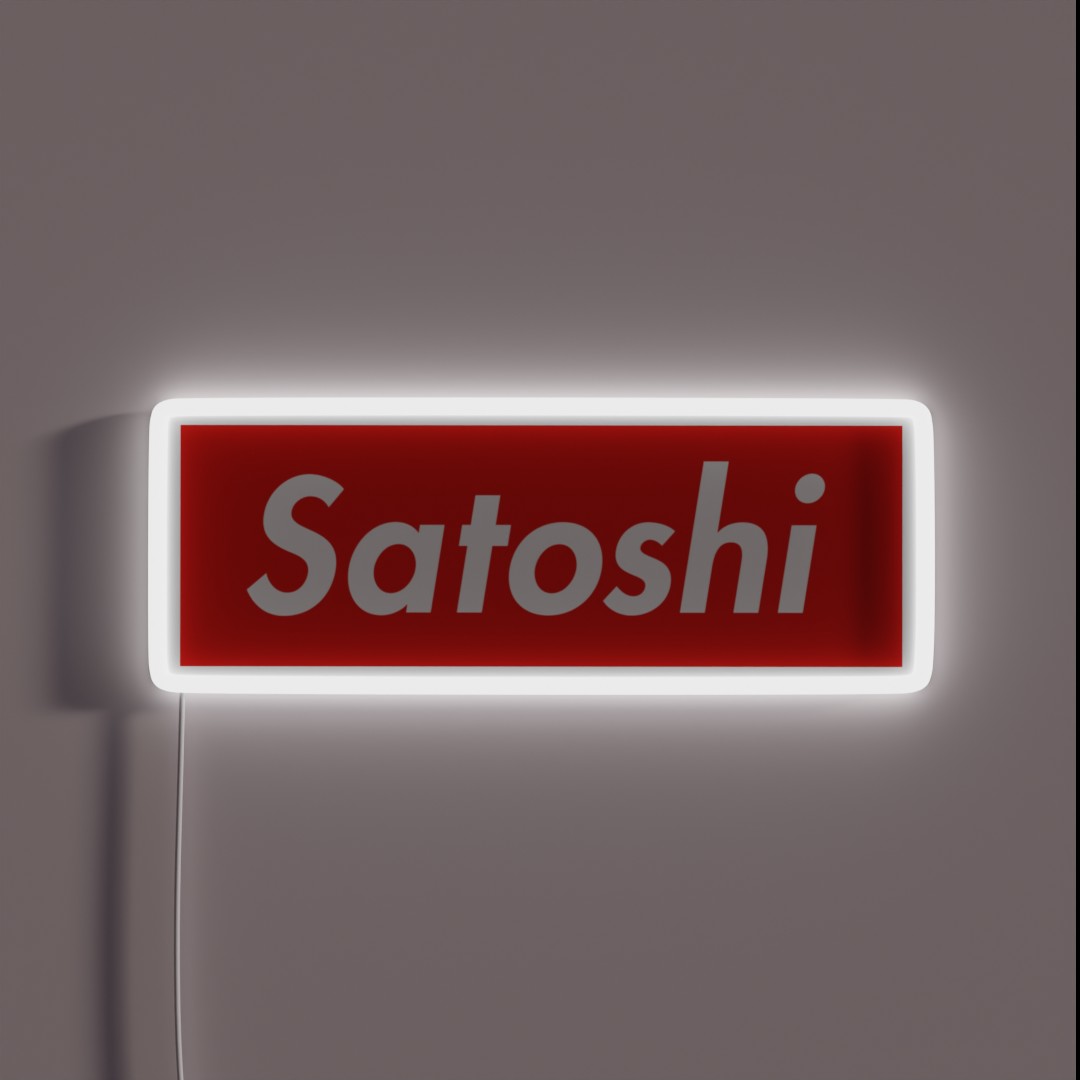 Satoshi Nakamoto RGB Neon Sign Satoshi Nakamoto RGB Neon Sign