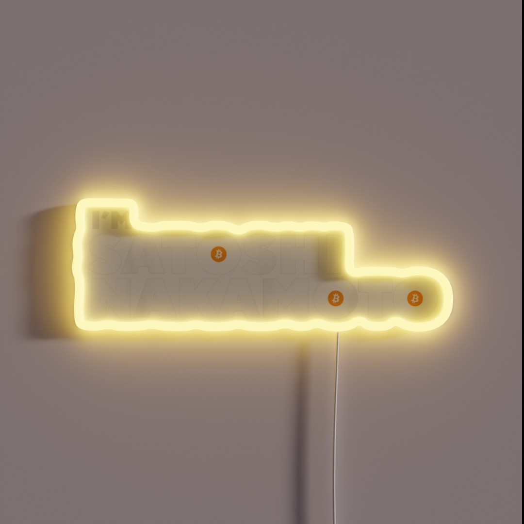 Satoshi Nakamoto RGB Neon Sign Satoshi Nakamoto RGB Neon Sign
