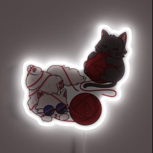Satosugu Cats RGB Neon Sign