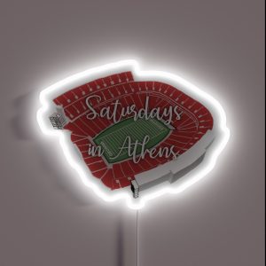 Saturdays In Athens Sanford Stadium RGB Neon Sign