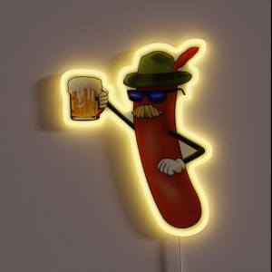 Sausage Beer Oktoberfest German Drink RGB Neon Sign