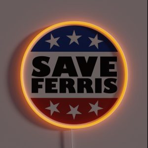 Save Ferris Badge RGB Neon Sign