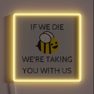 Save The Bees RGB Neon Sign Save The Bees RGB Neon Sign