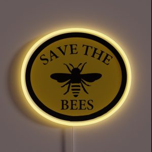 Save The Bees RGB Neon Sign Save The Bees RGB Neon Sign