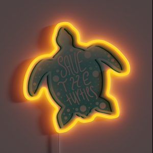 Save The Turles RGB Neon Sign Save The Turles RGB Neon Sign
