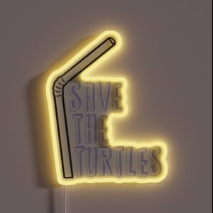 Save The Turtles RGB Neon Sign Save The Turtles RGB Neon Sign