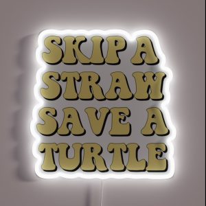 Save The Turtles RGB Neon Sign