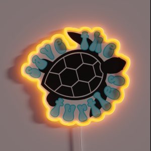 Save The Turtles RGB Neon Sign