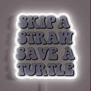Save The Turtles RGB Neon Sign