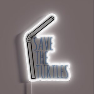 Save The Turtles RGB Neon Sign Save The Turtles RGB Neon Sign