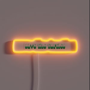 Save The Turtles RGB Neon Sign