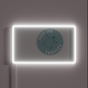 Save The Turtles RGB Neon Sign Save The Turtles RGB Neon Sign