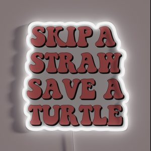 Save The Turtles RGB Neon Sign