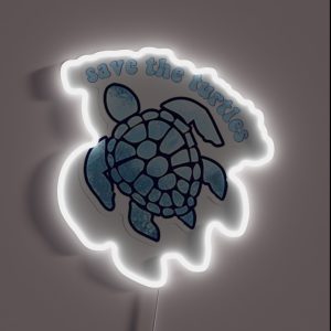 Save The Turtles RGB Neon Sign Save The Turtles RGB Neon Sign