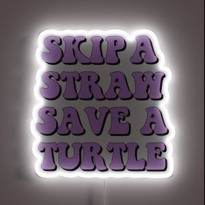 Save The Turtles RGB Neon Sign