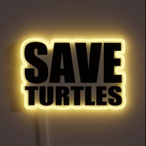 Save Turtles RGB Neon Sign