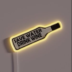 Save Water Drink Wine RGB Neon Sign