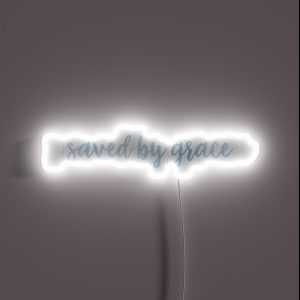 Saved By Grace Blue RGB Neon Sign