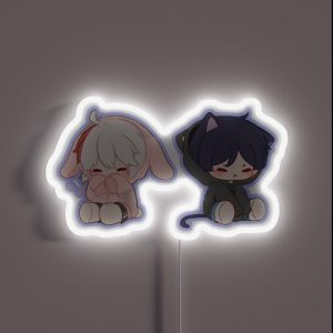 Scaramouche Et Kazuha Casquette RGB Neon Sign Scaramouche Et Kazuha Casquette RGB Neon Sign