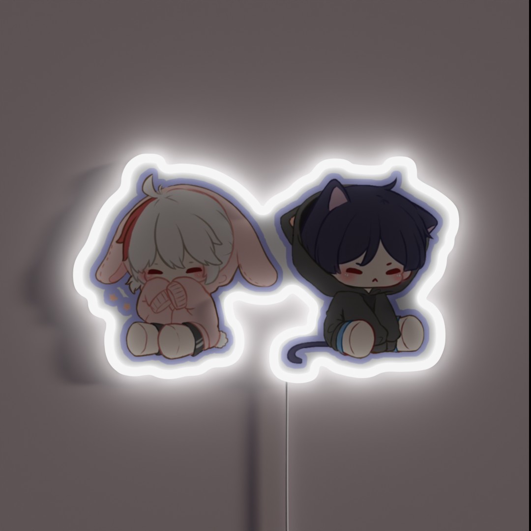 Scaramouche Et Kazuha Casquette RGB Neon Sign Scaramouche Et Kazuha Casquette RGB Neon Sign