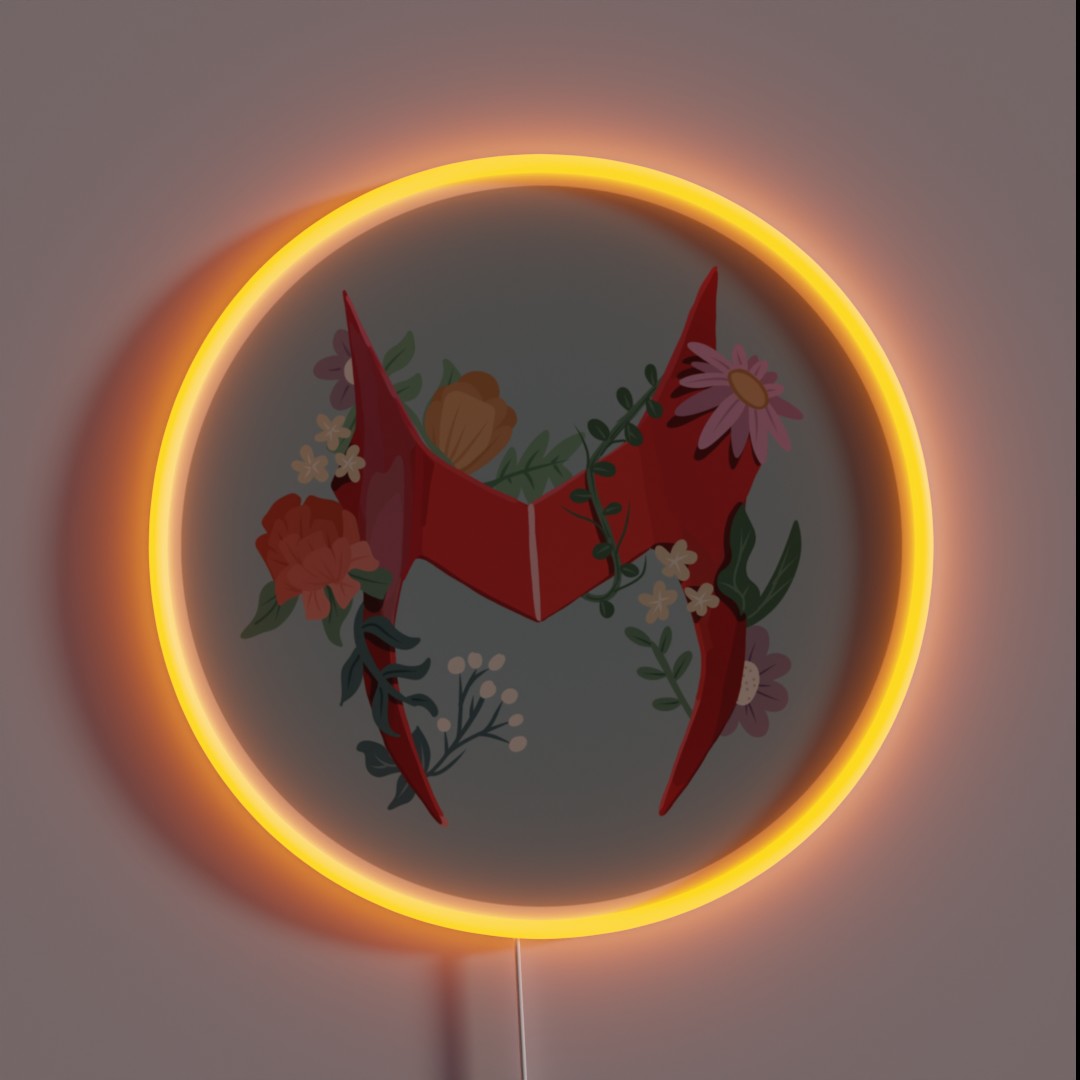 Scarlett Witch Headpiece With Flowers RGB Neon Sign Scarlett Witch Headpiece With Flowers RGB Neon Sign