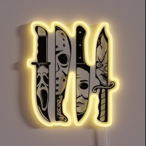 Scary Horror Movies Halloween Costume Gift RGB Neon Sign