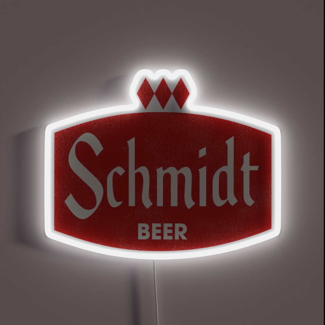 Schmidt Beer Retro Defunct Brewing RGB Neon Sign Schmidt Beer Retro Defunct Brewing RGB Neon Sign