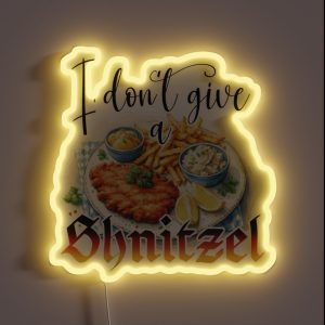 Schnitzel I Don T Give A Schnitzel Oktoberfest RGB Neon Sign