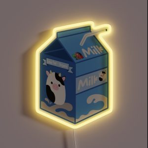 School Lunch Milk Carton RGB Neon Sign