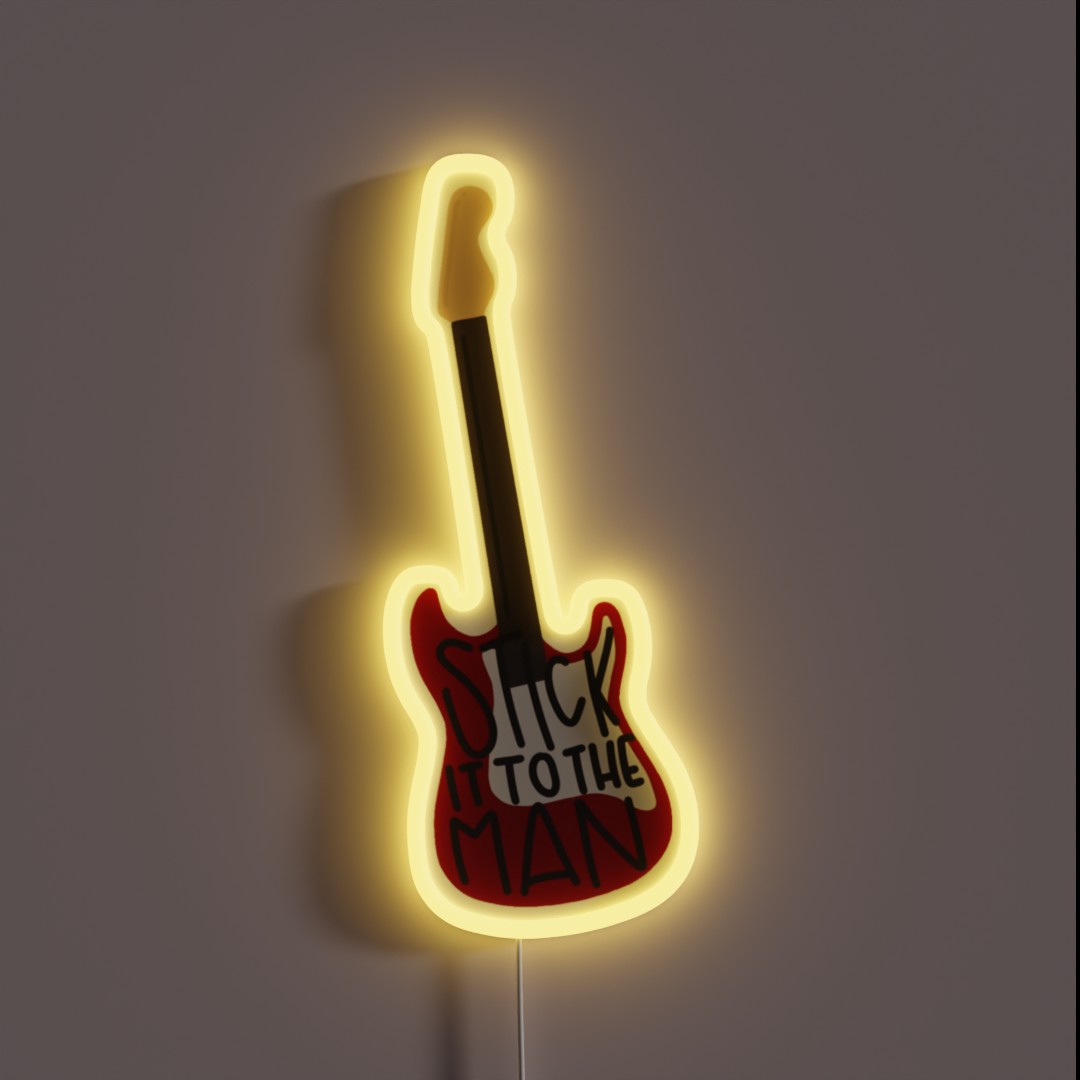 School Of Rock Stick It To The Man RGB Neon Sign School Of Rock Stick It To The Man RGB Neon Sign