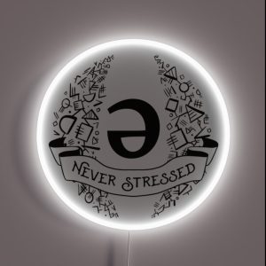 Schwa Never Stressed Geometric Black RGB Neon Sign