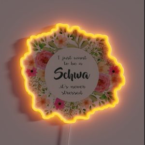 Schwa Never Stressed RGB Neon Sign